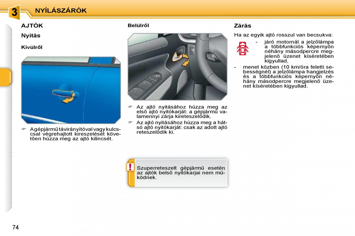 Peugeot 207 Kezelesi utmutato / page 66