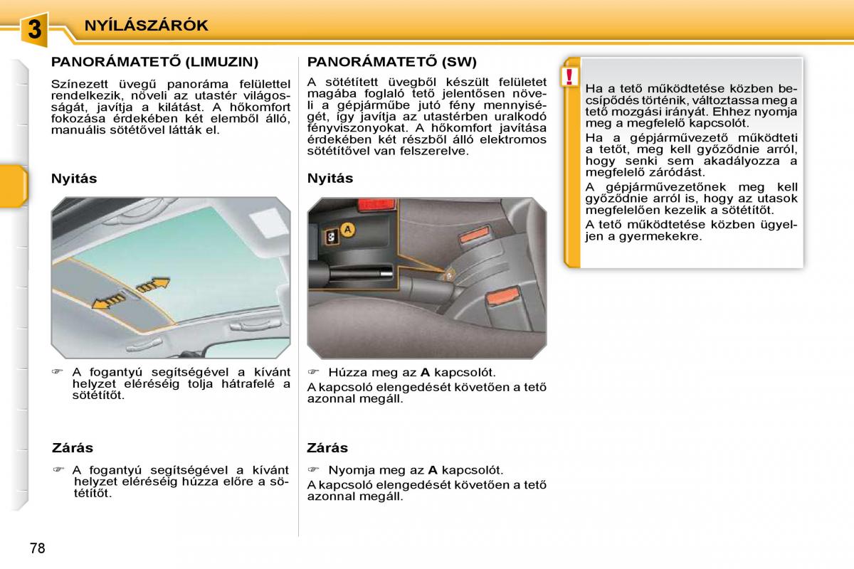 Peugeot 207 Kezelesi utmutato / page 71