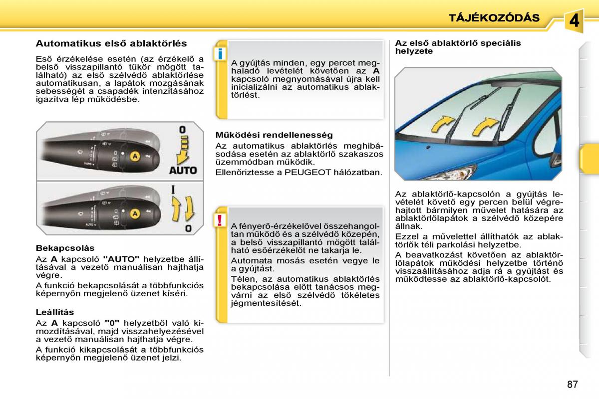 Peugeot 207 Kezelesi utmutato / page 82