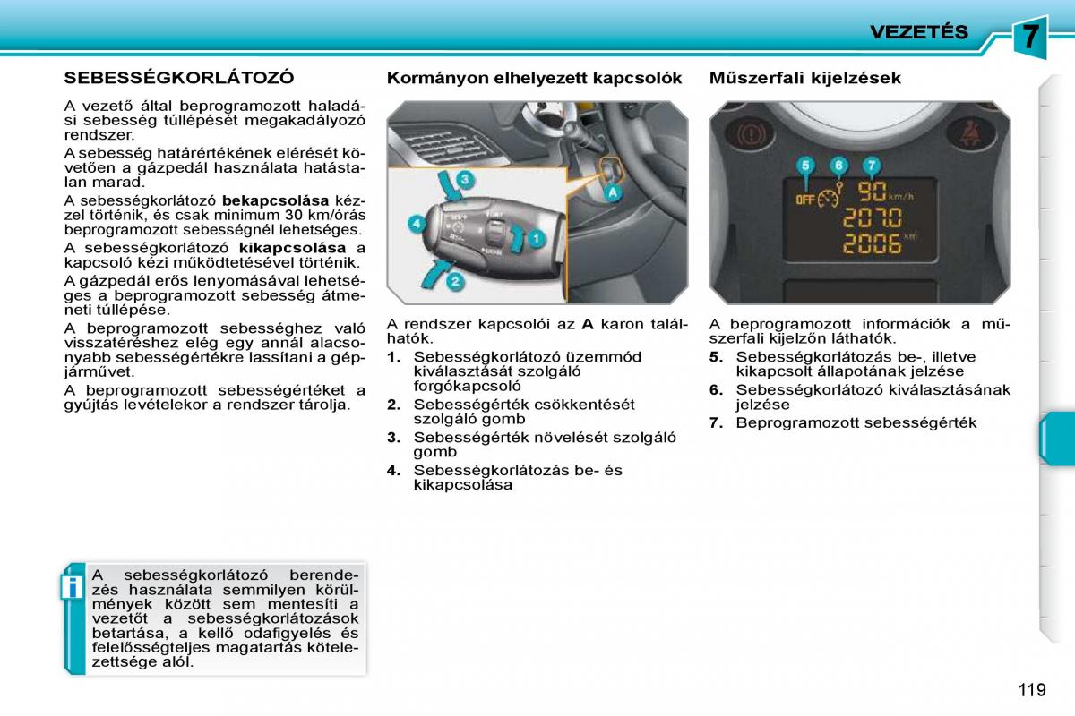 Peugeot 207 Kezelesi utmutato / page 115