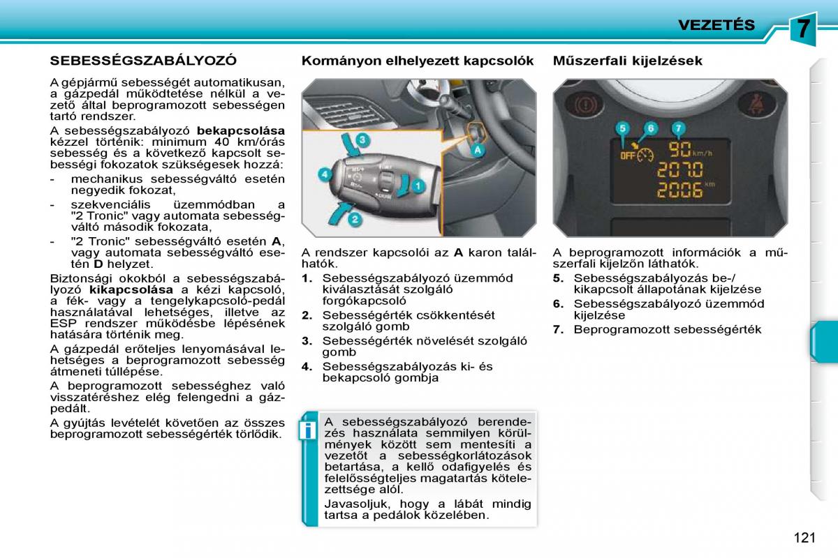 Peugeot 207 Kezelesi utmutato / page 117