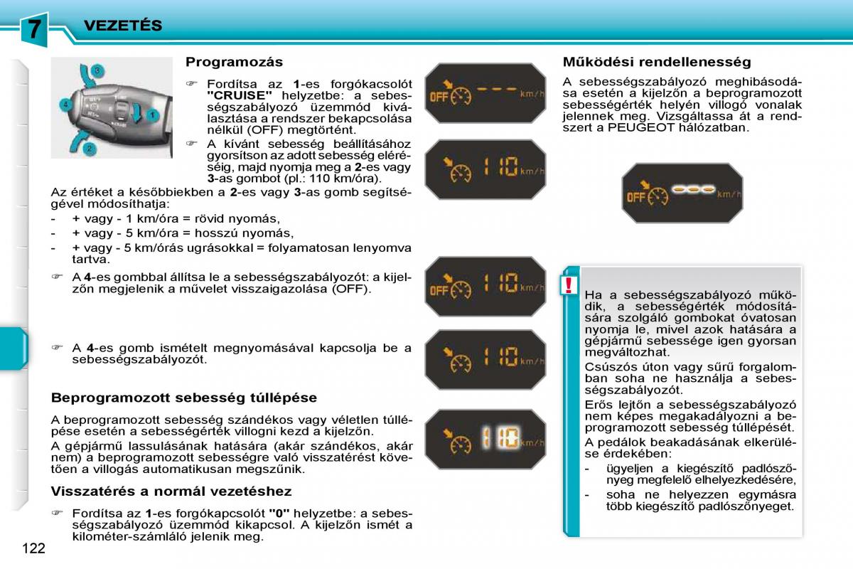 Peugeot 207 Kezelesi utmutato / page 118