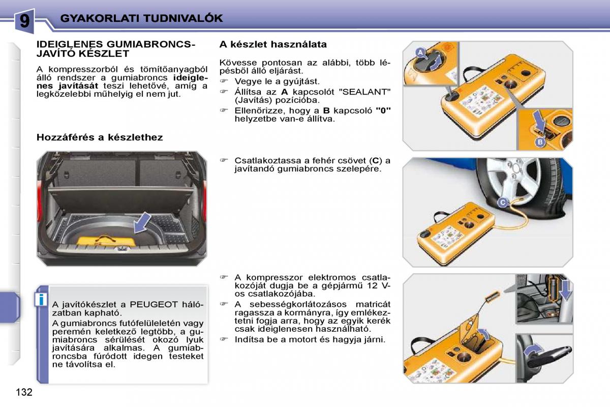 Peugeot 207 Kezelesi utmutato / page 128