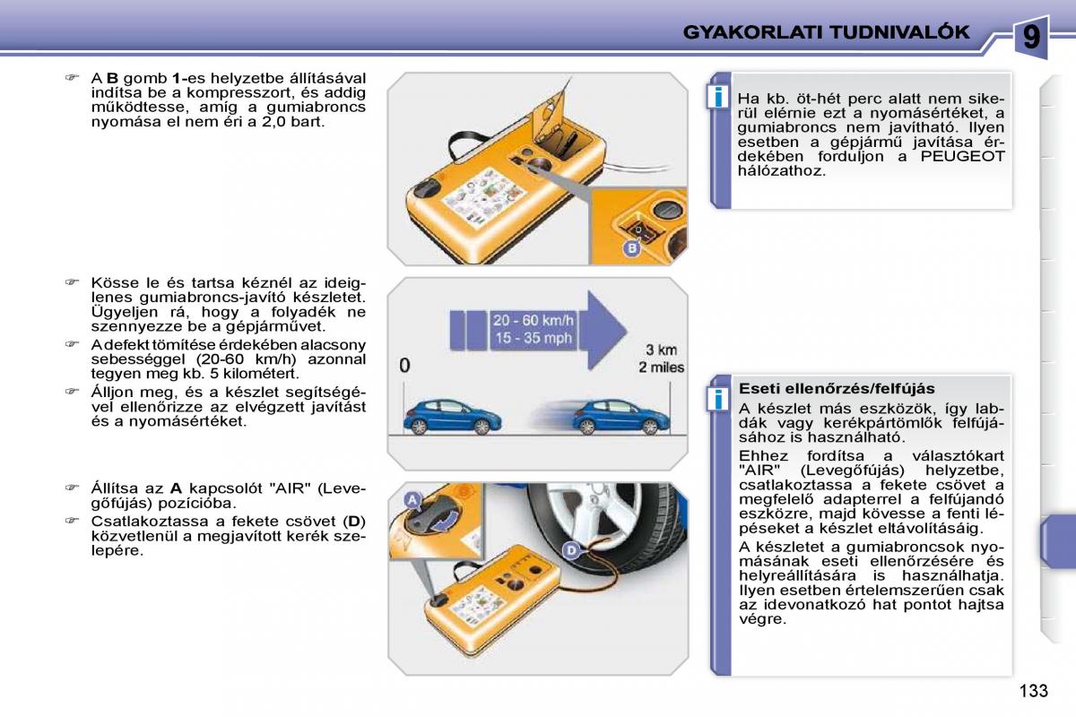 Peugeot 207 Kezelesi utmutato / page 129