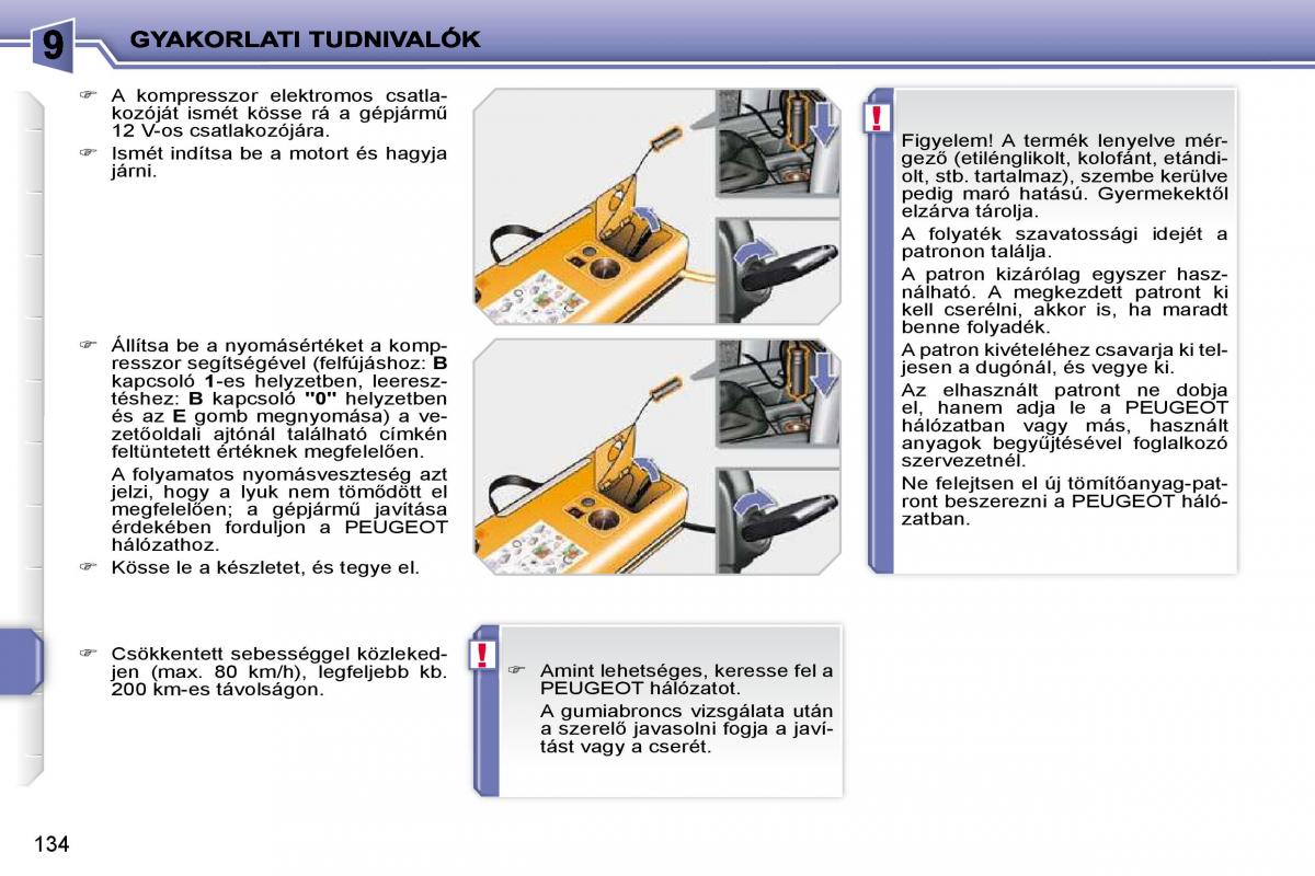 Peugeot 207 Kezelesi utmutato / page 130