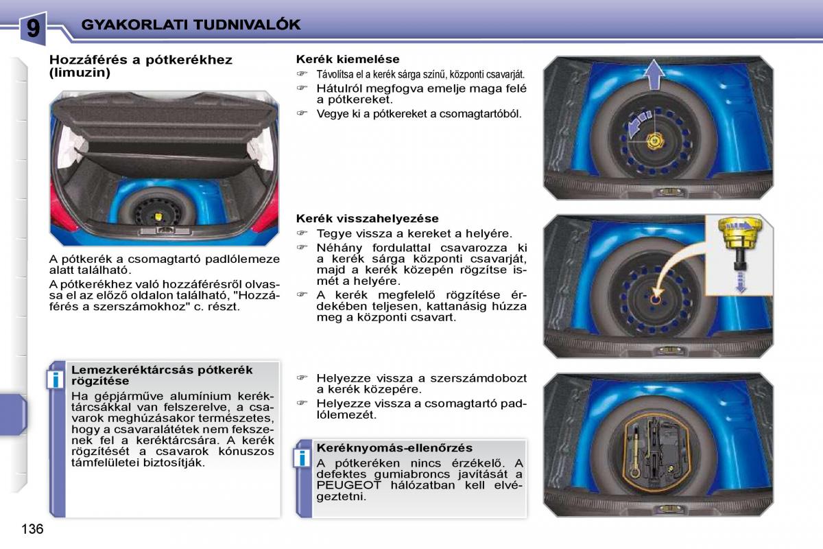 Peugeot 207 Kezelesi utmutato / page 132