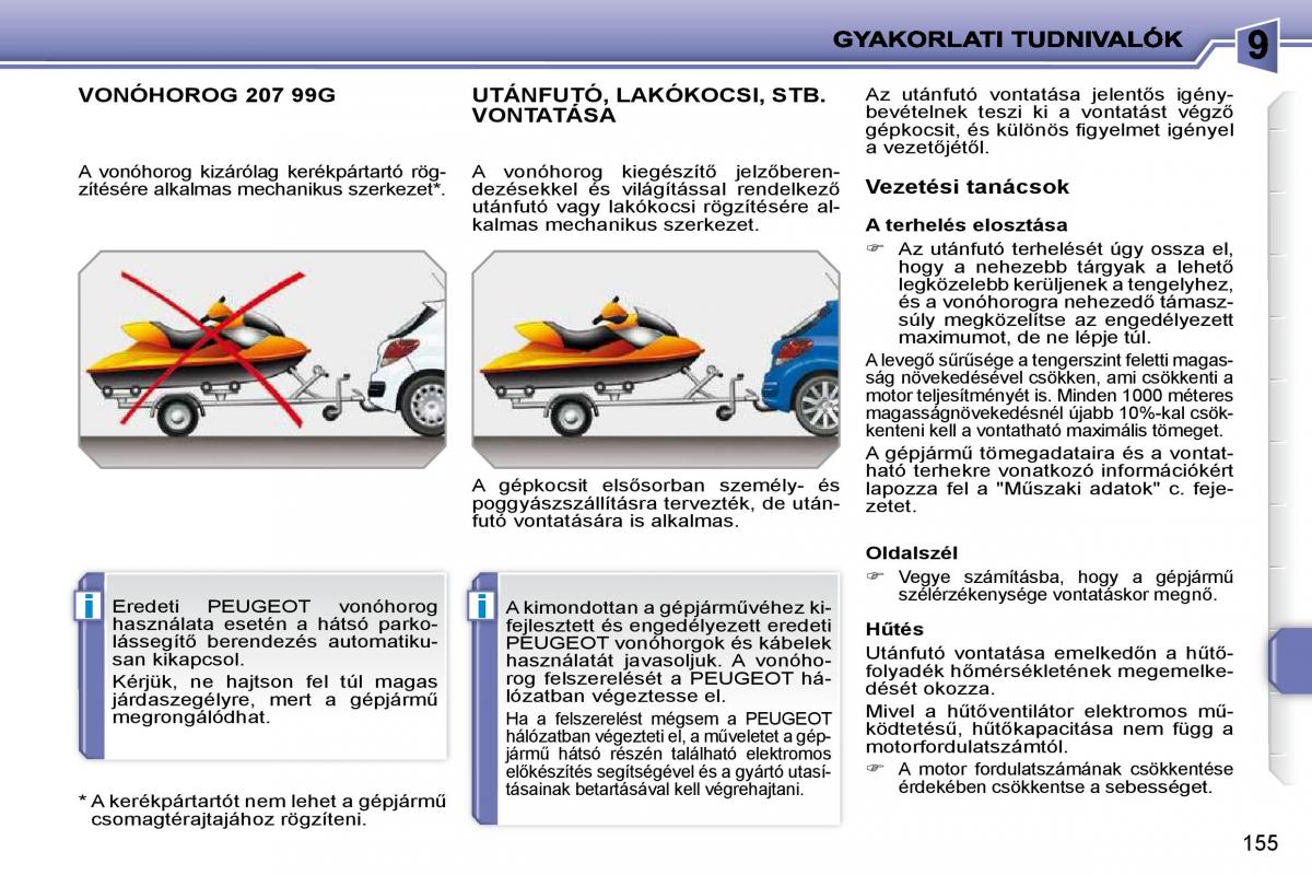 Peugeot 207 Kezelesi utmutato / page 151