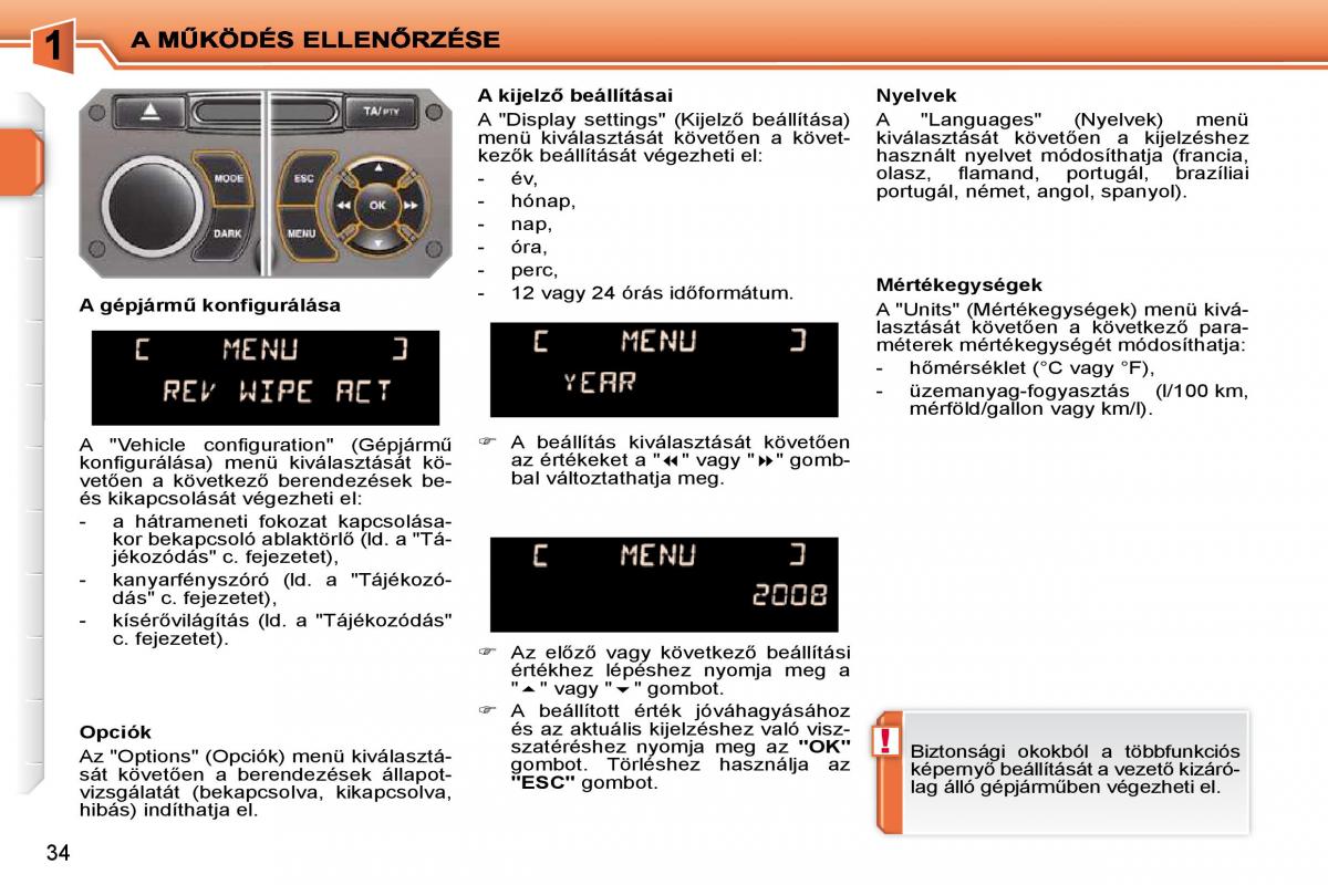 Peugeot 207 Kezelesi utmutato / page 17