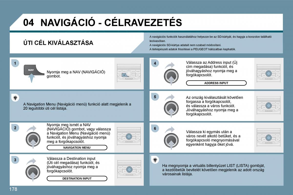 Peugeot 207 Kezelesi utmutato / page 174