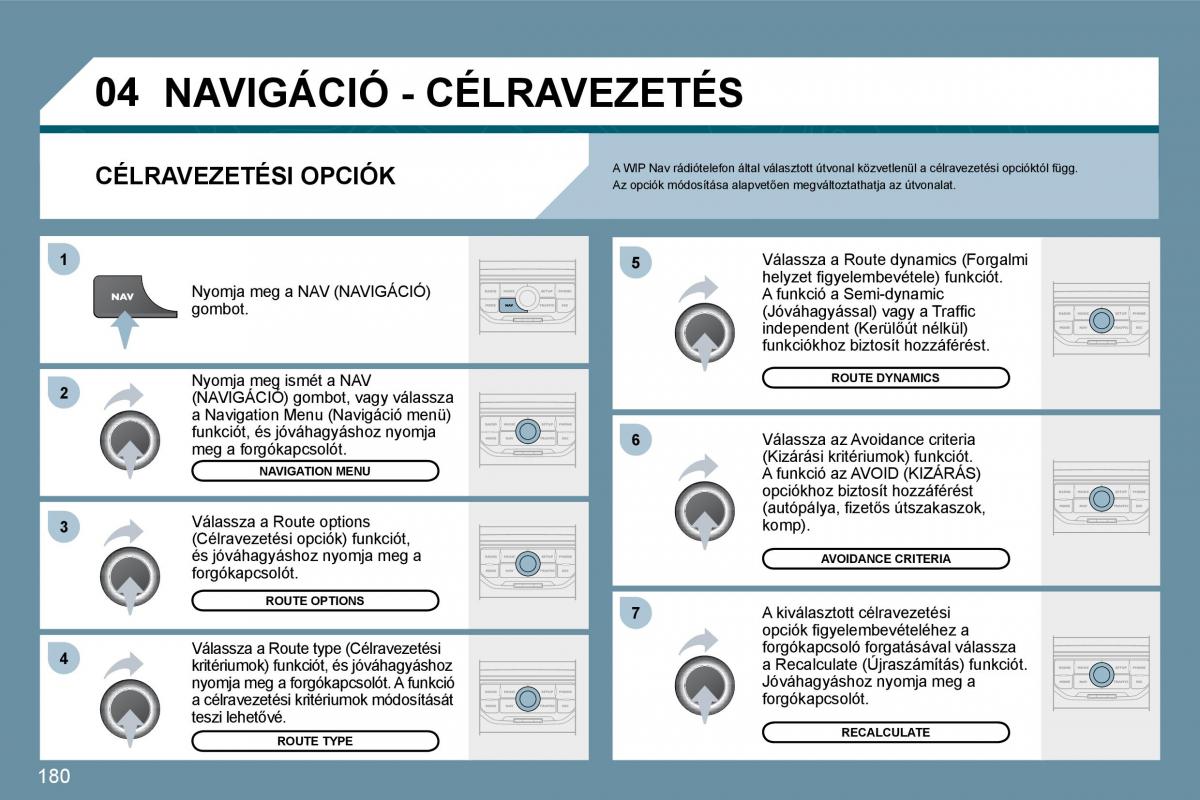 Peugeot 207 Kezelesi utmutato / page 176