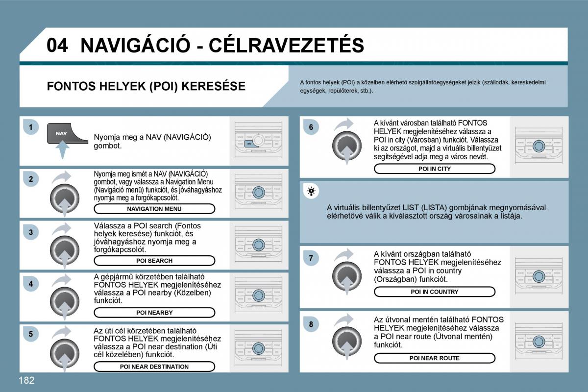 Peugeot 207 Kezelesi utmutato / page 178