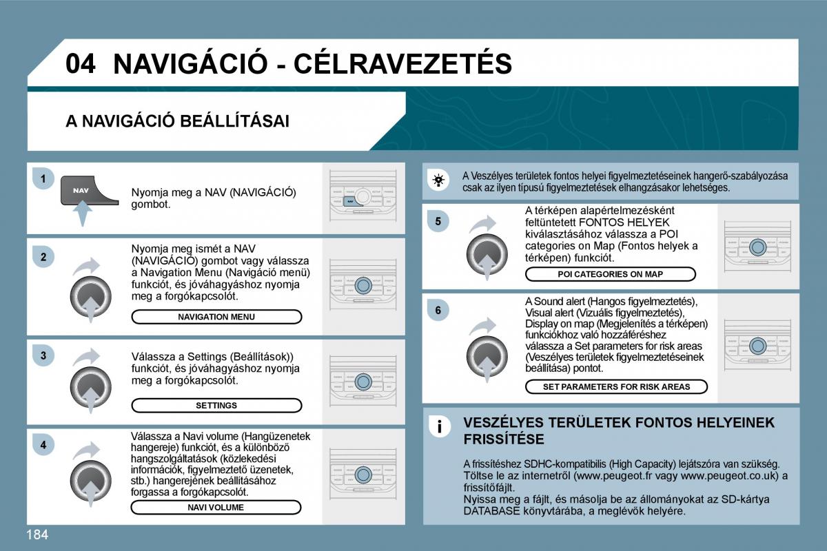 Peugeot 207 Kezelesi utmutato / page 180