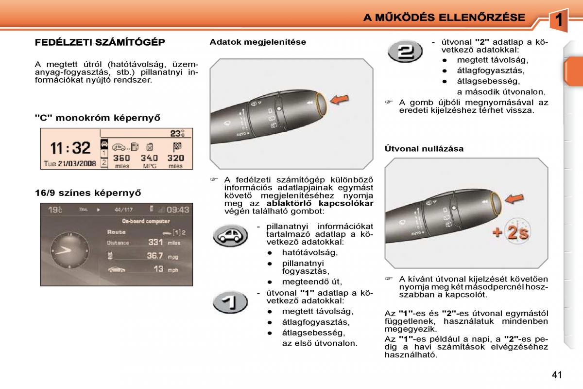 Peugeot 207 Kezelesi utmutato / page 25