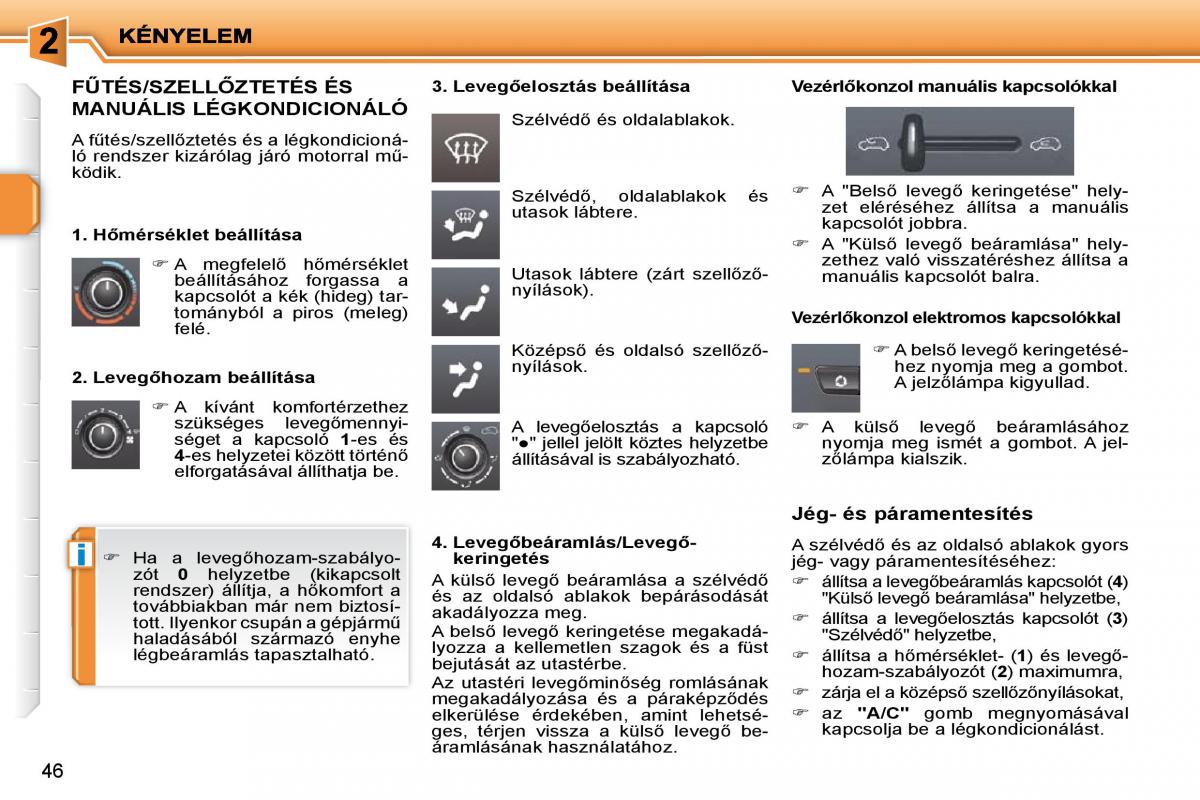 Peugeot 207 Kezelesi utmutato / page 30