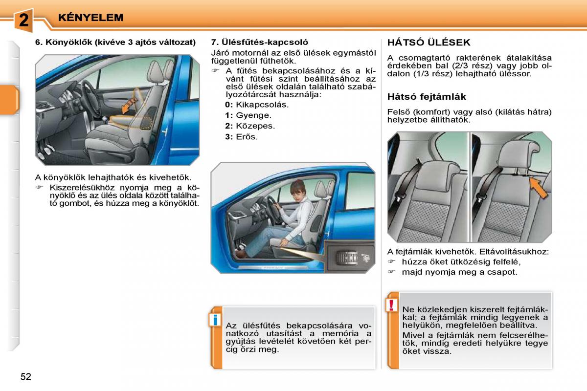 Peugeot 207 Kezelesi utmutato / page 39