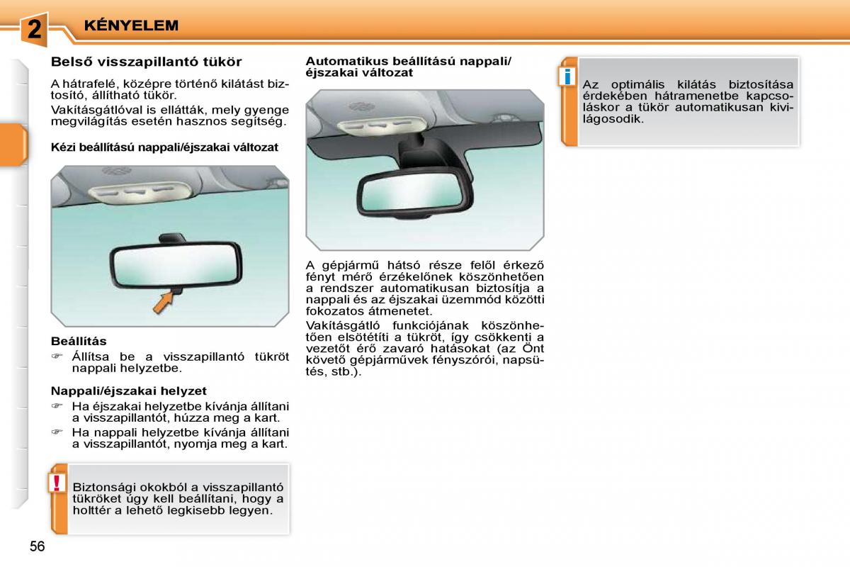 Peugeot 207 Kezelesi utmutato / page 45