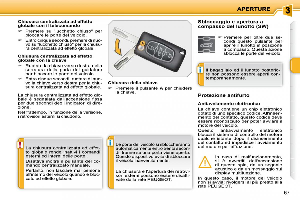 Peugeot 207 manuale del proprietario / page 56