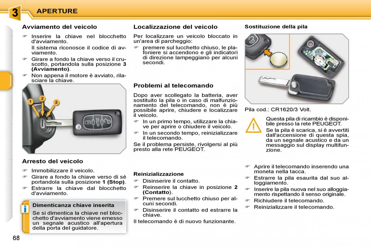 Peugeot 207 manuale del proprietario / page 57