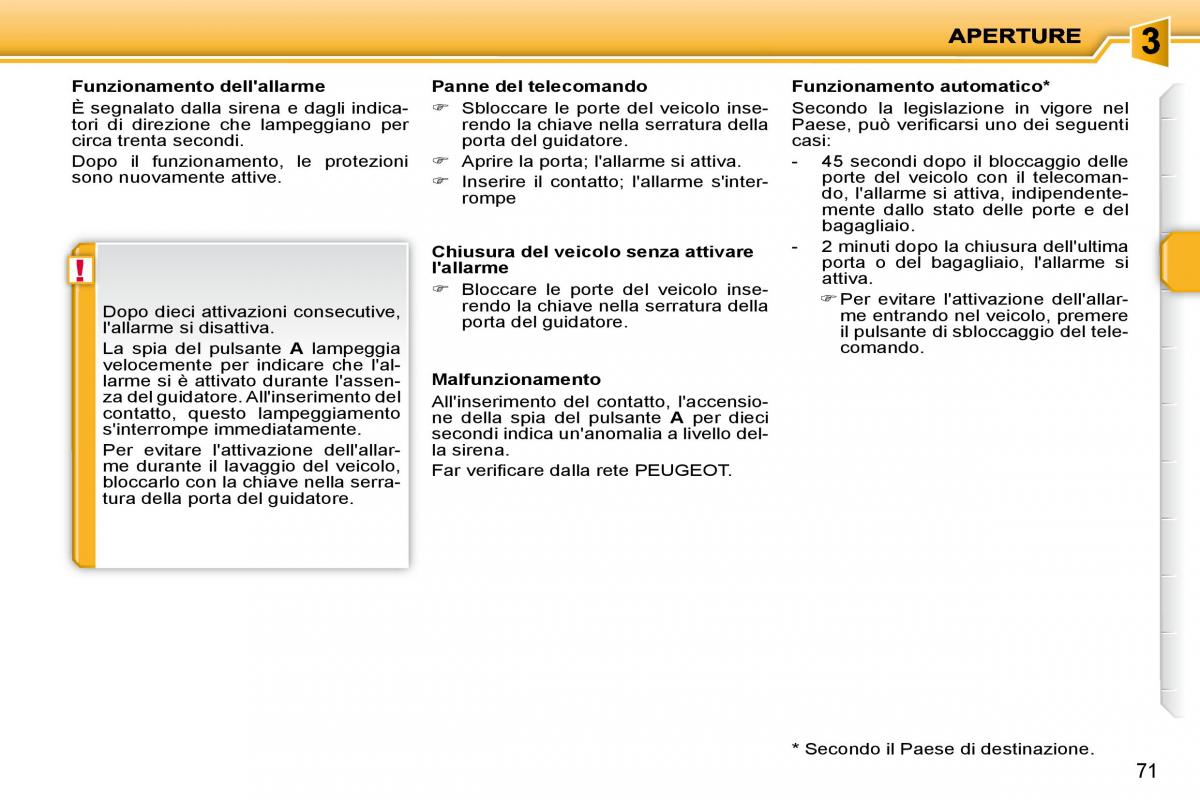 Peugeot 207 manuale del proprietario / page 62