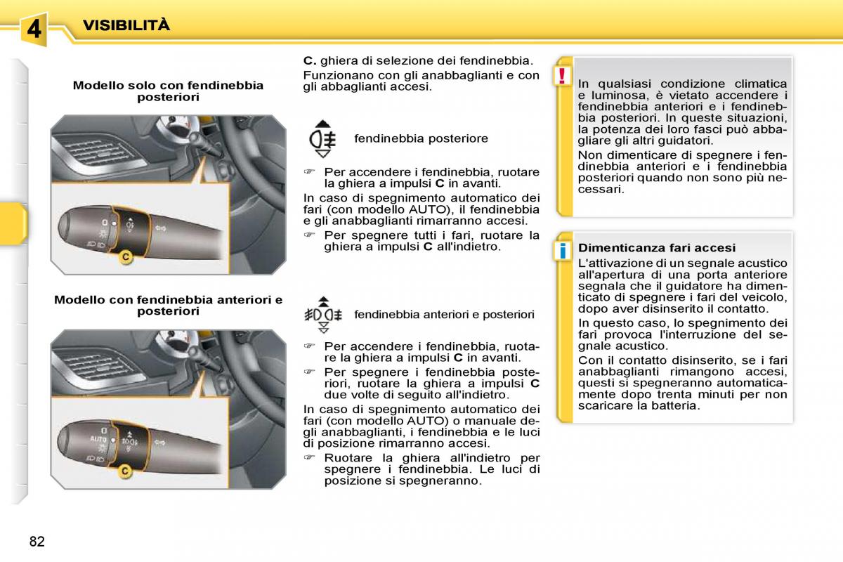 Peugeot 207 manuale del proprietario / page 76