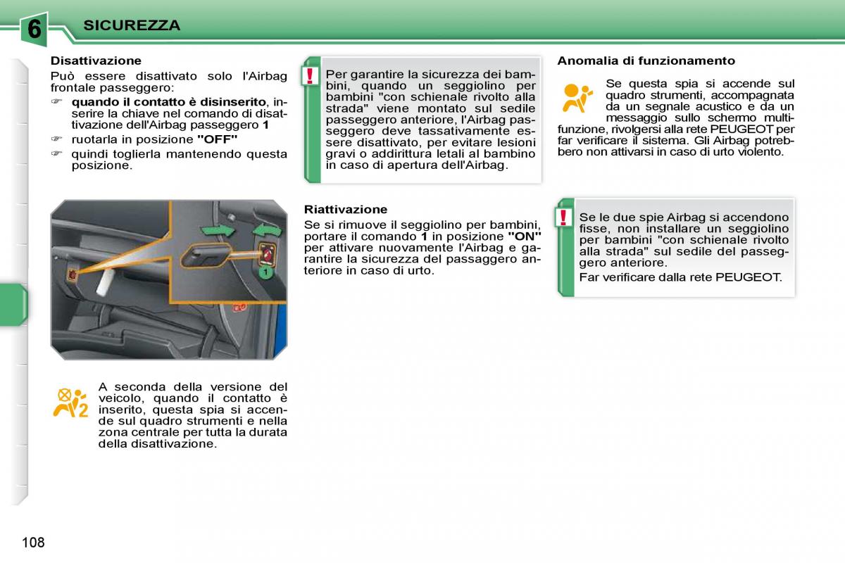 Peugeot 207 manuale del proprietario / page 104