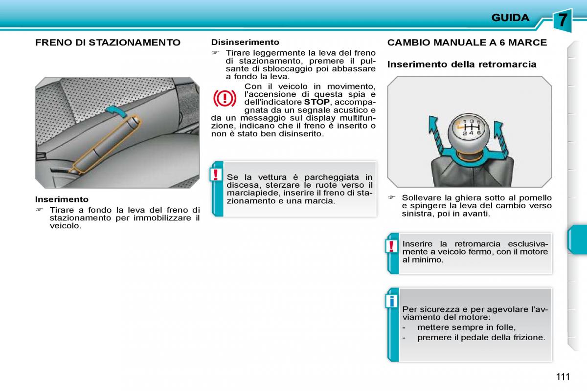 Peugeot 207 manuale del proprietario / page 107