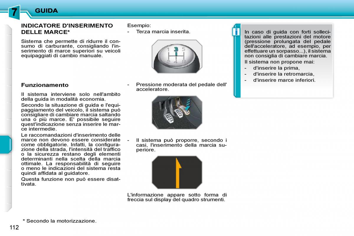 Peugeot 207 manuale del proprietario / page 108