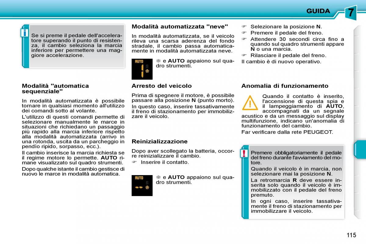 Peugeot 207 manuale del proprietario / page 111