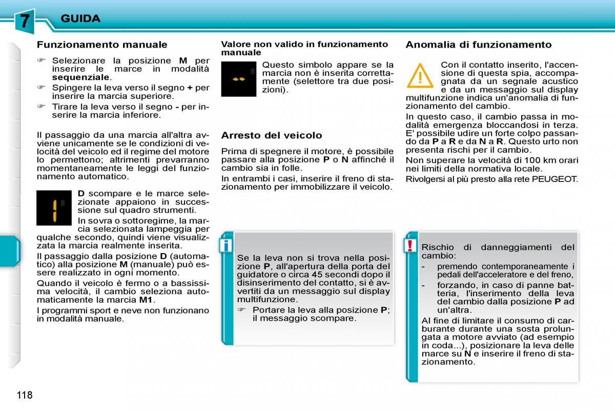 Peugeot 207 manuale del proprietario / page 114