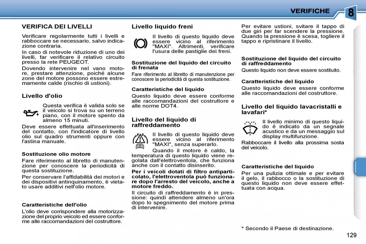 Peugeot 207 manuale del proprietario / page 124