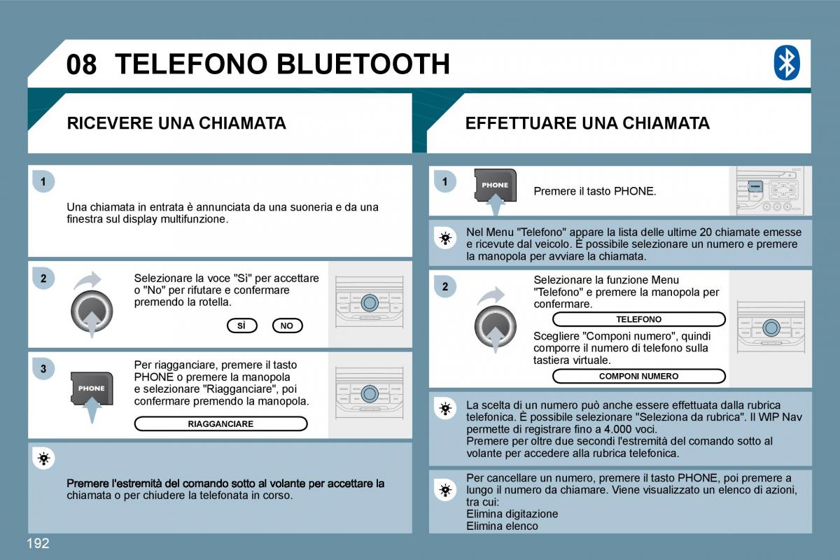 Peugeot 207 manuale del proprietario / page 188