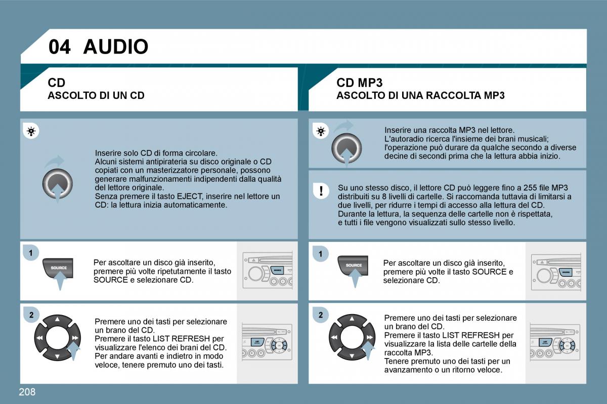 Peugeot 207 manuale del proprietario / page 203