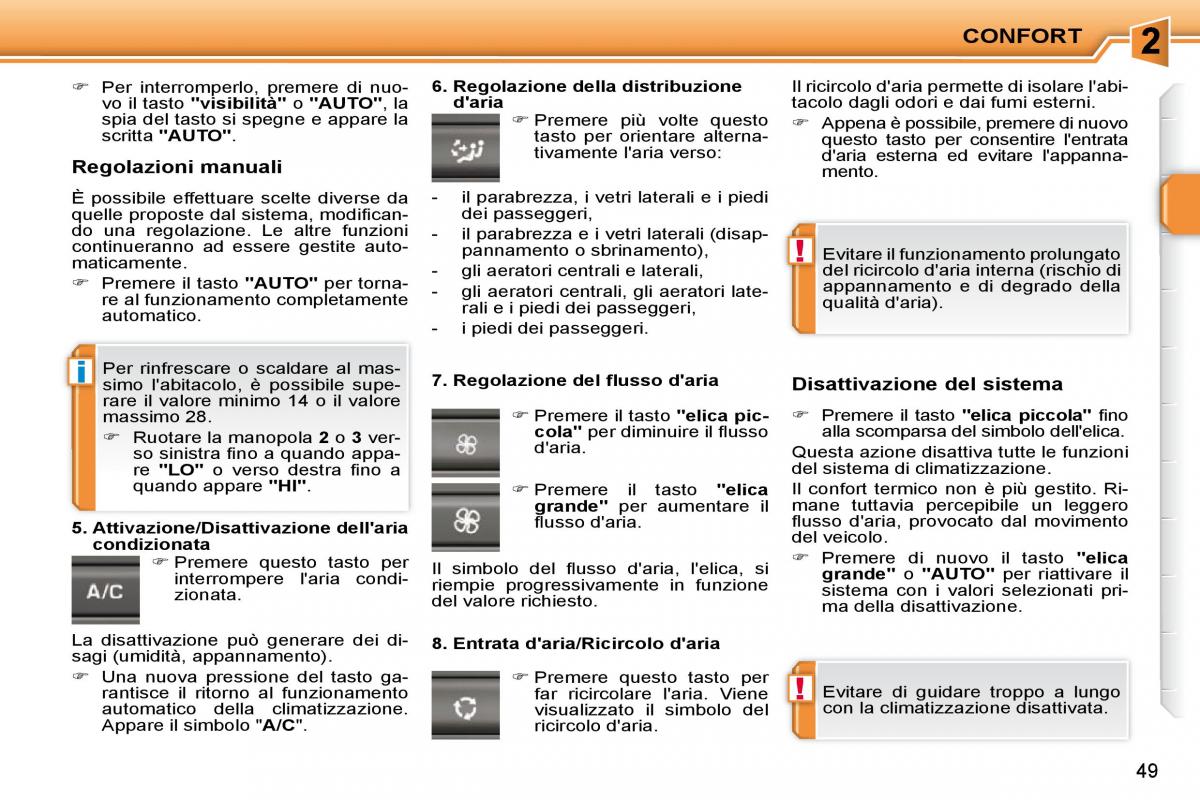 Peugeot 207 manuale del proprietario / page 36