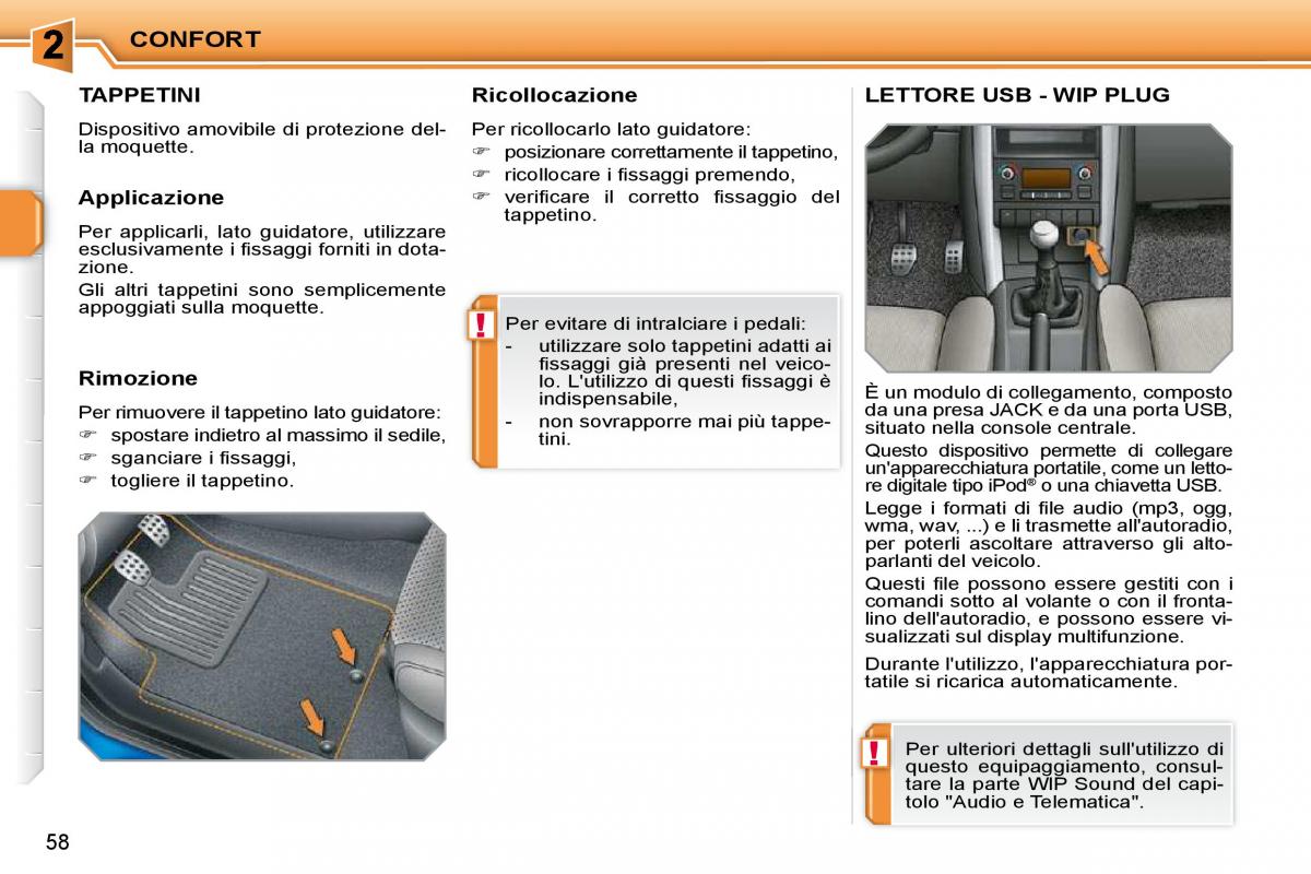 Peugeot 207 manuale del proprietario / page 47