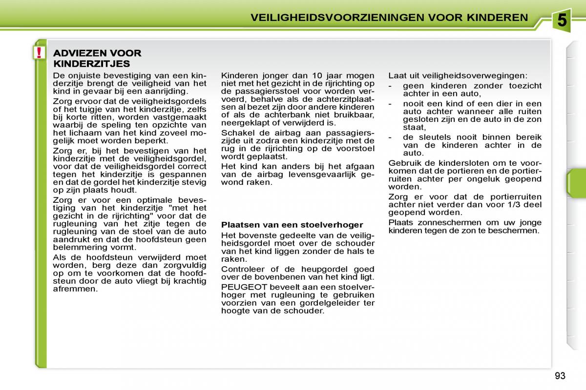 Peugeot 207 handleiding / page 89