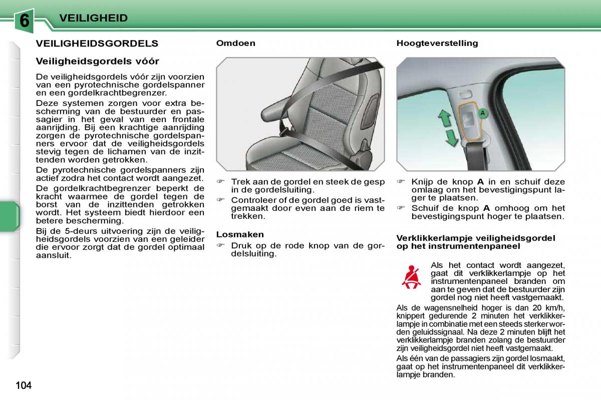 Peugeot 207 handleiding / page 100