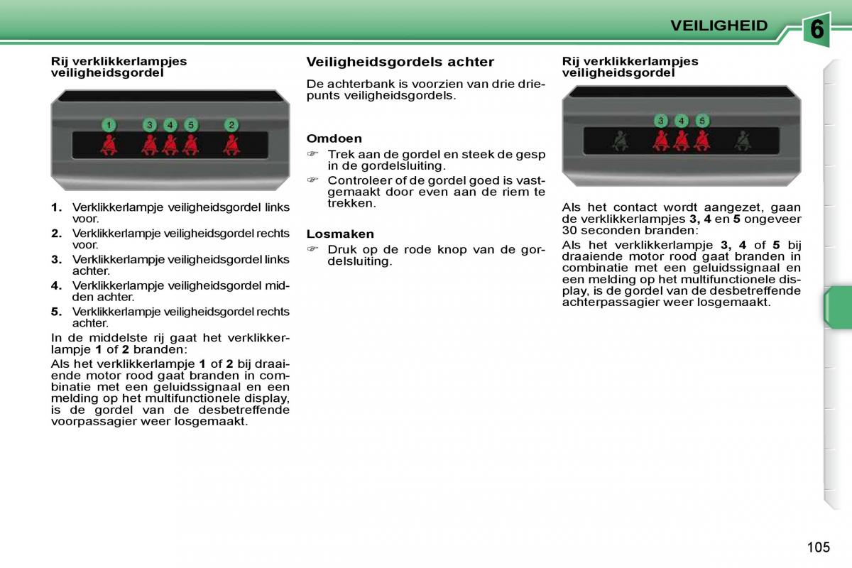 Peugeot 207 handleiding / page 101