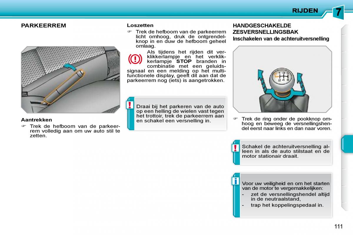 Peugeot 207 handleiding / page 107