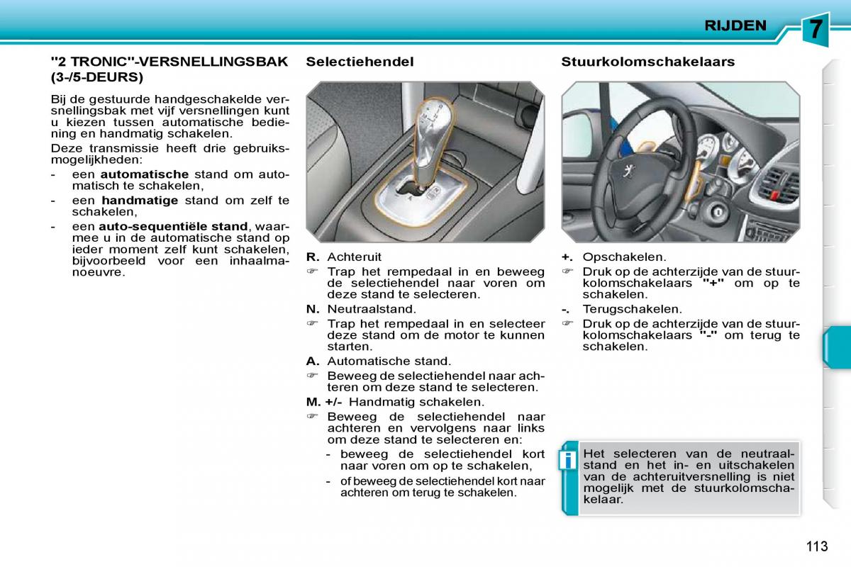 Peugeot 207 handleiding / page 109