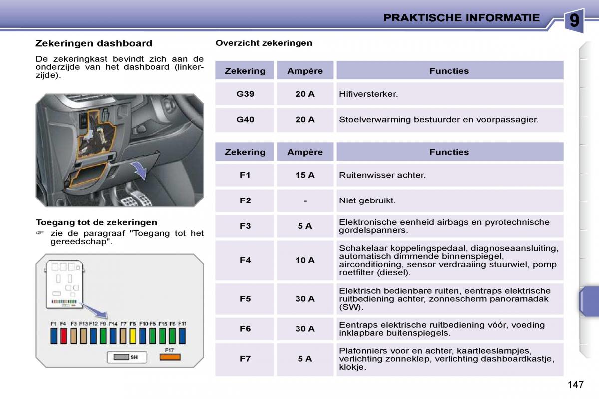 Peugeot 207 handleiding / page 143