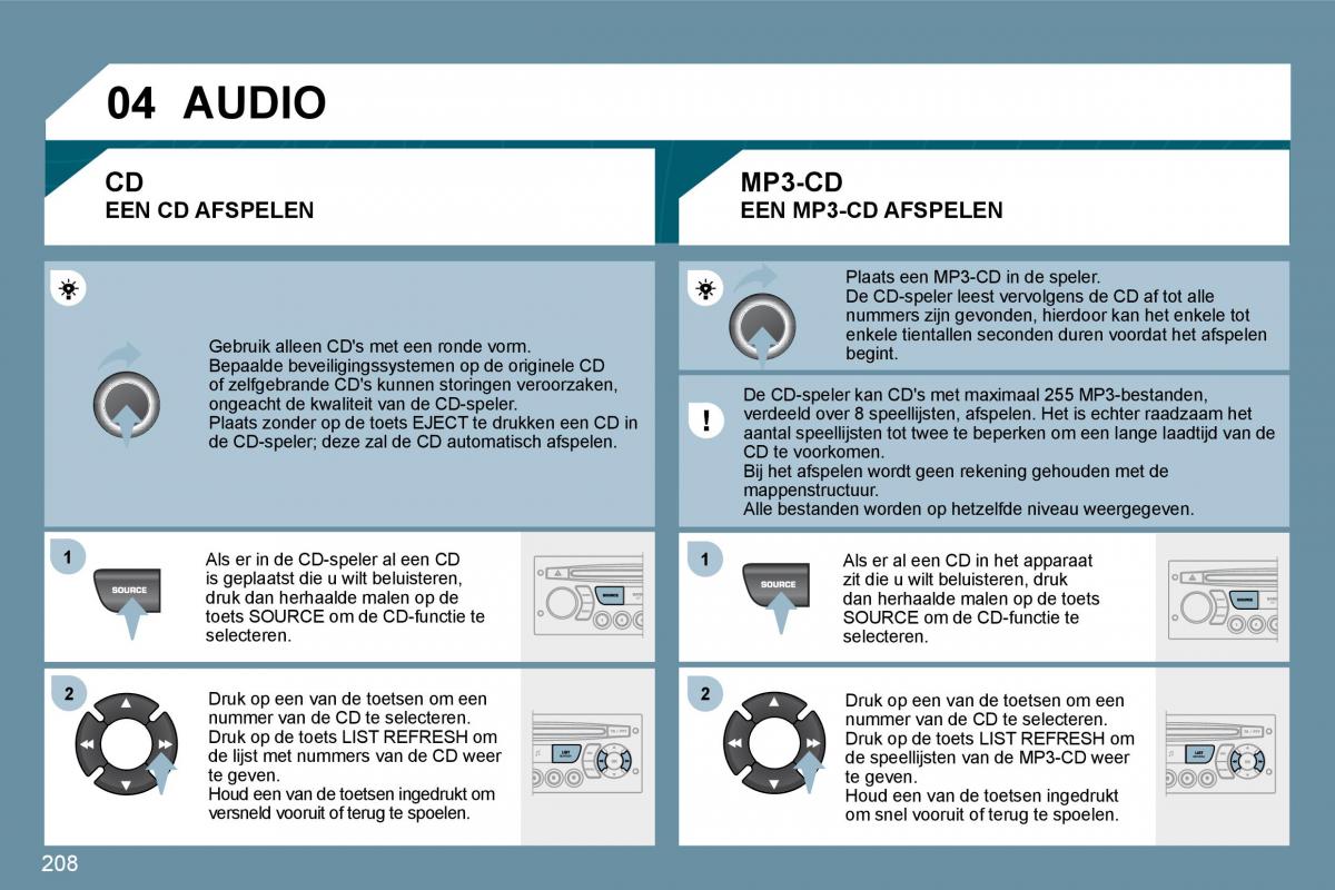 Peugeot 207 handleiding / page 203