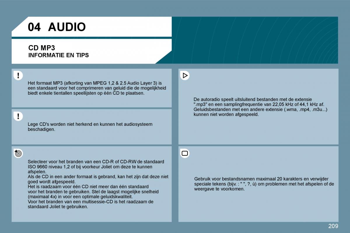 Peugeot 207 handleiding / page 204