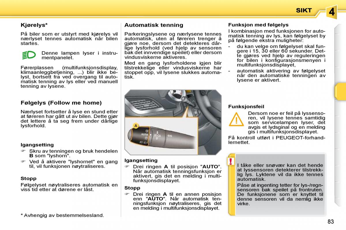 Peugeot 207 bruksanvisningen / page 77