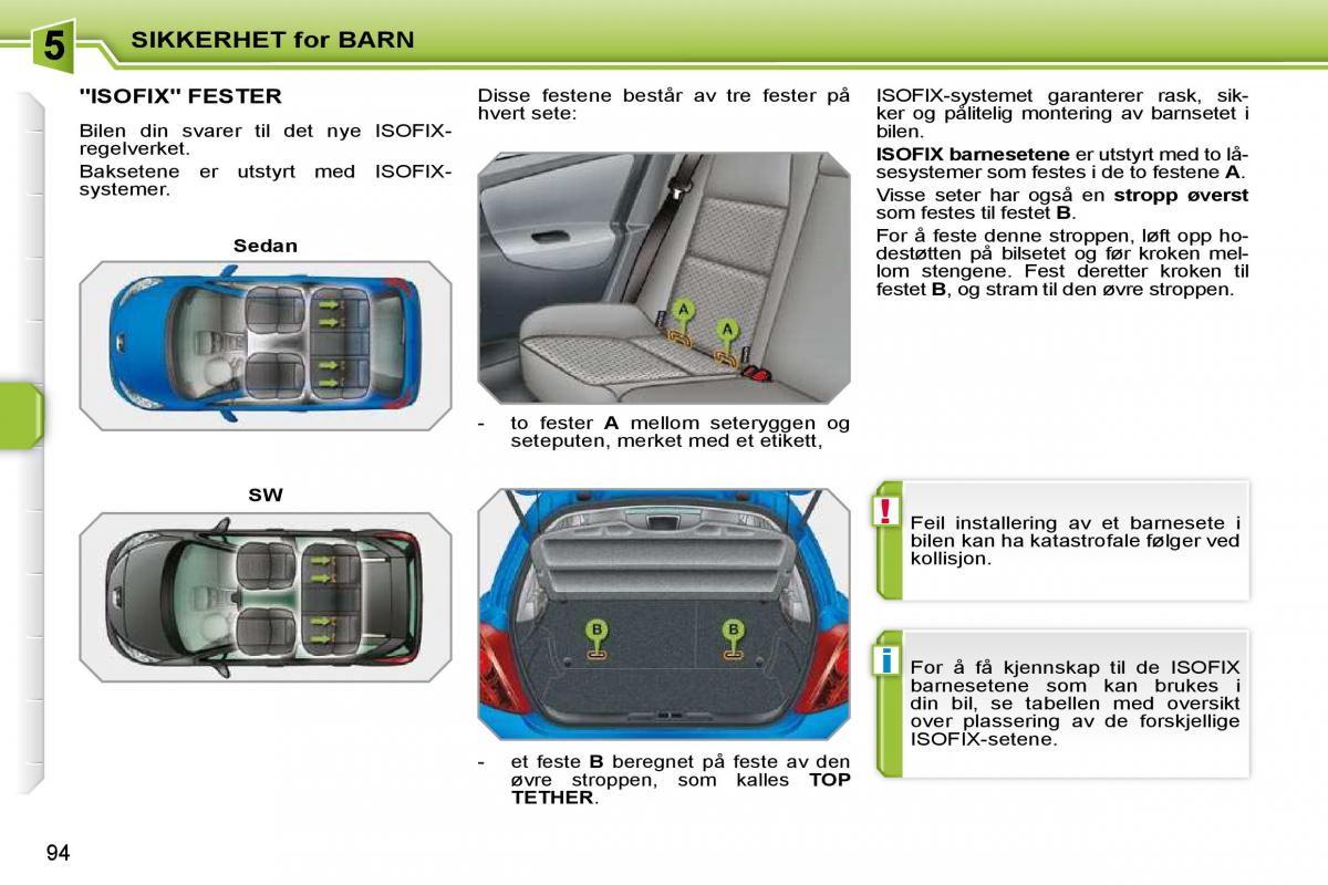 Peugeot 207 bruksanvisningen / page 90