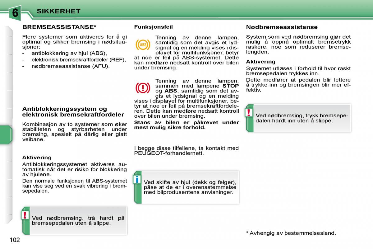 Peugeot 207 bruksanvisningen / page 98