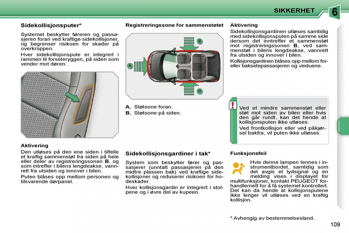 Peugeot 207 bruksanvisningen / page 105