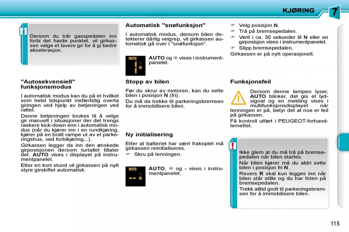 Peugeot 207 bruksanvisningen / page 111