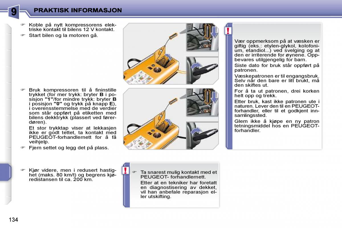 Peugeot 207 bruksanvisningen / page 130