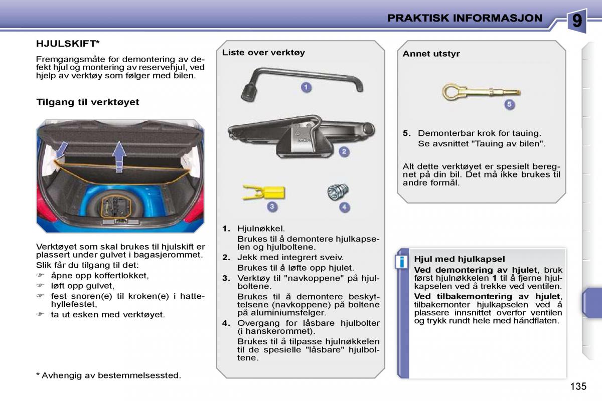 Peugeot 207 bruksanvisningen / page 131