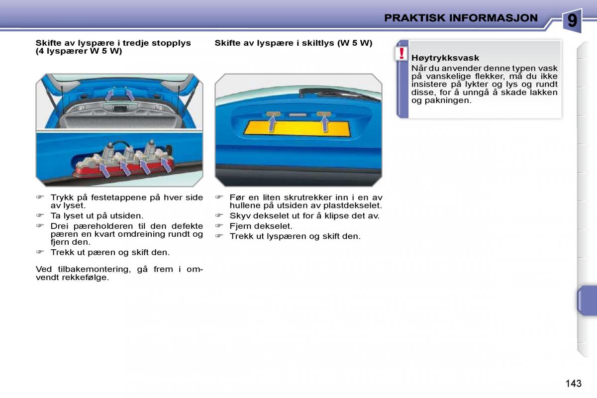 Peugeot 207 bruksanvisningen / page 139